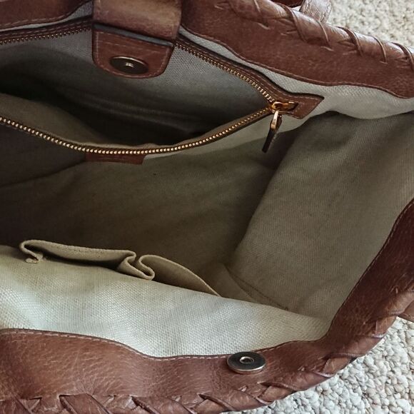 Gucci brown Pebbled Leather Bamboo Tassel tote bag - Picture 11 of 16